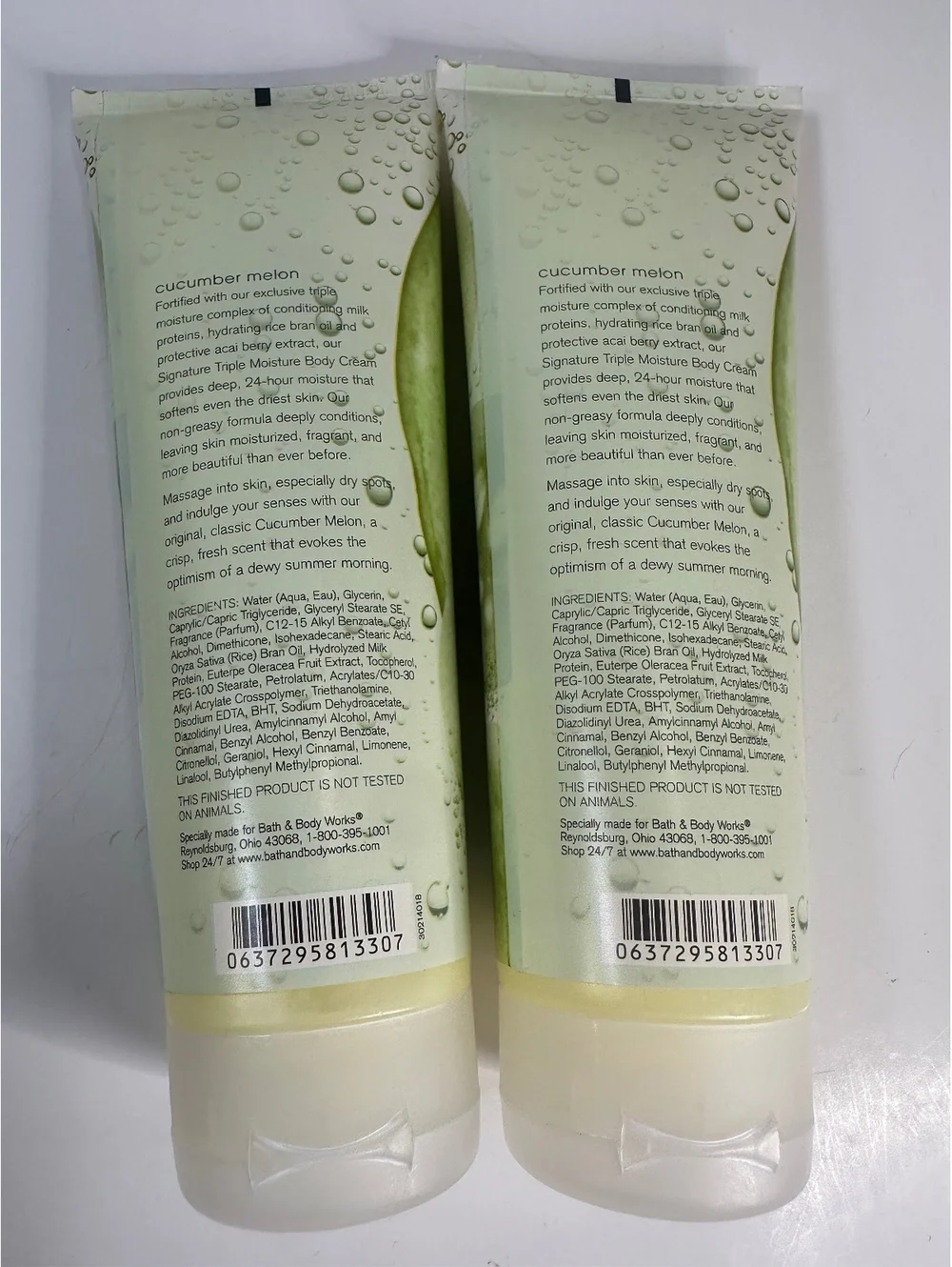 Cucumber Melon Bath & Body Works 3 Body Lotions 8oz + 2 Body Creams 8oz